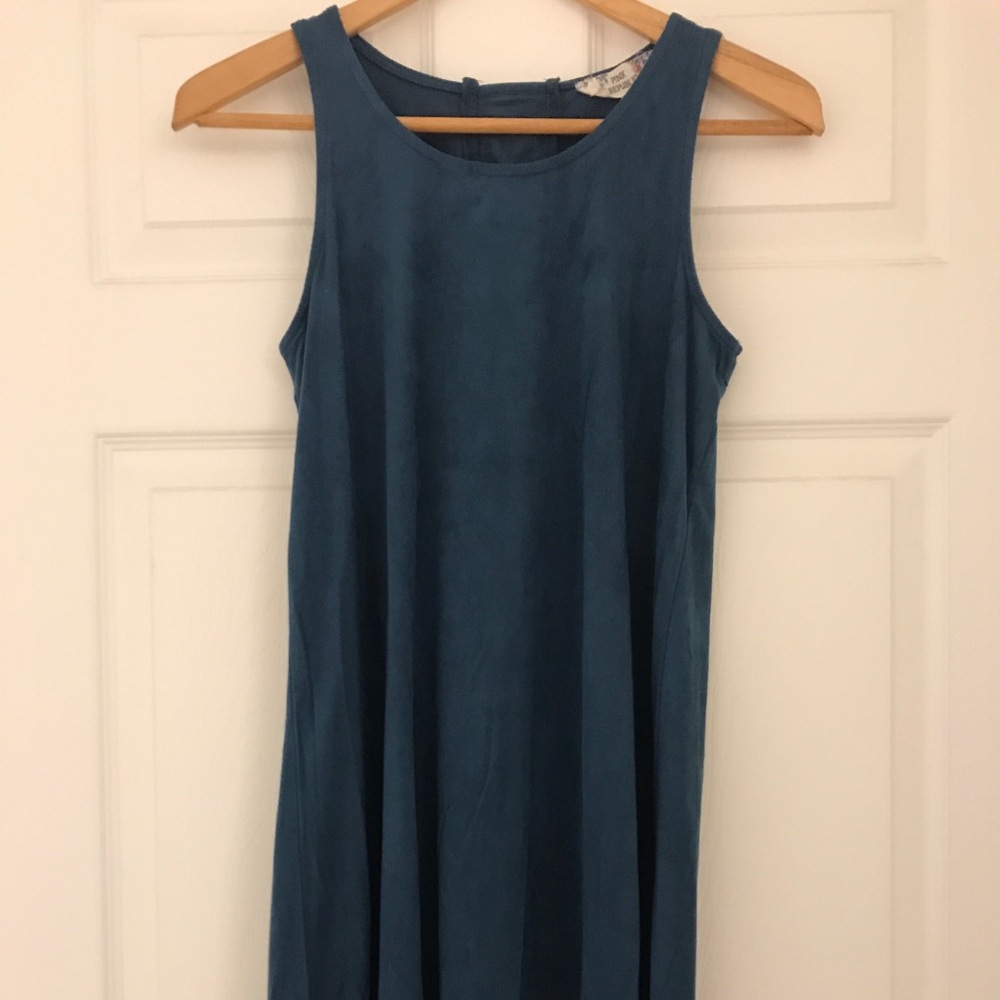 PINK REPUBLIC Sleeveless Turquoise Shift Dress